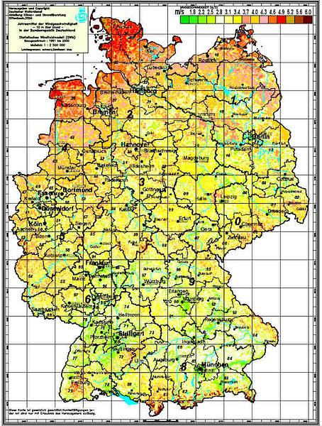 Windkarte Deutschland
